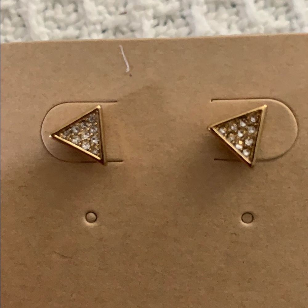 Modern metals stud earrings